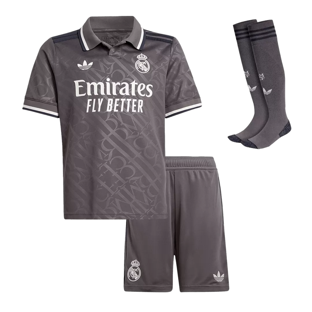 Kids Real Madrid Custom Third Away Full Soccer Kits
2024/25