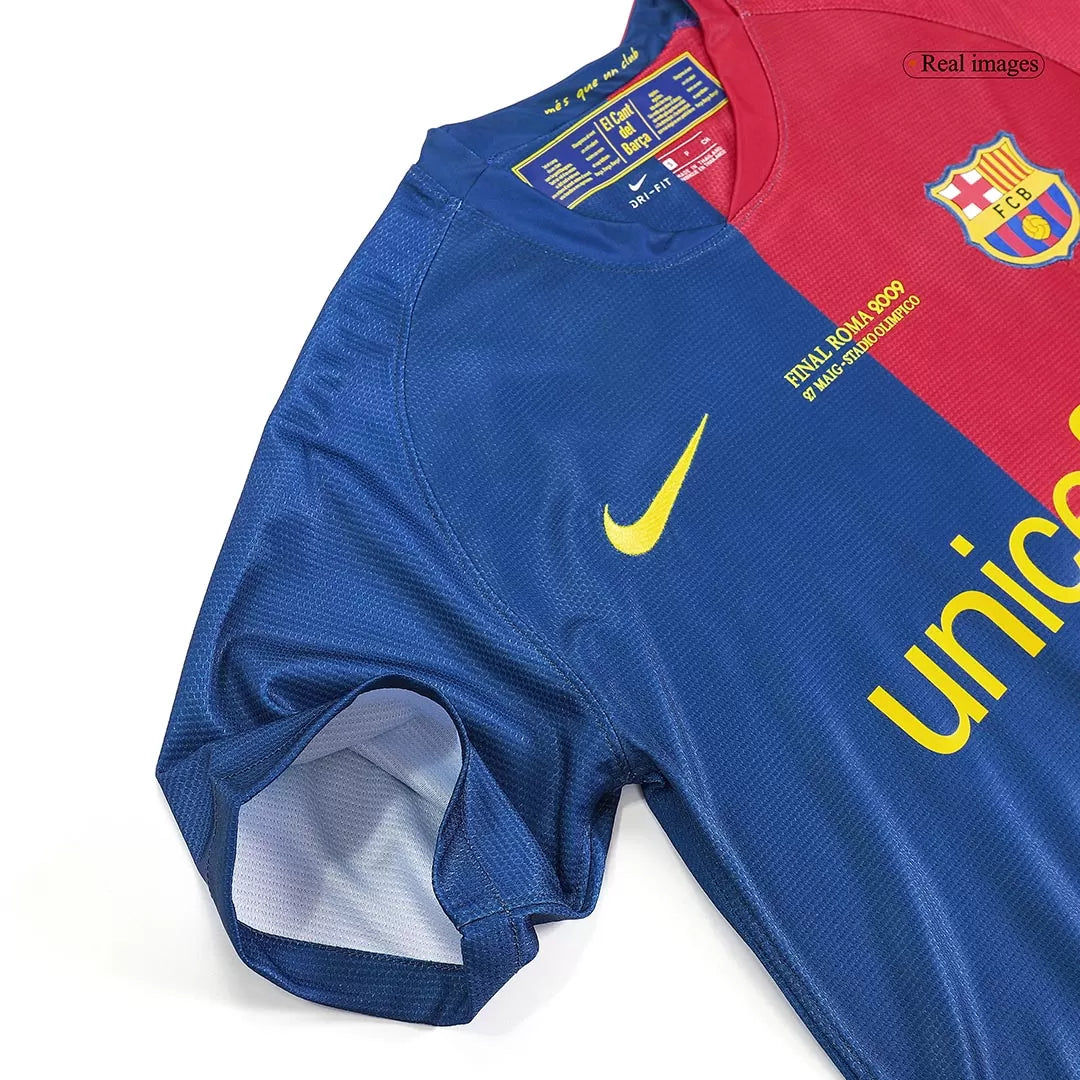 Barcelona Retro Jersey Home Soccer Shirt 2008/09 - UCL