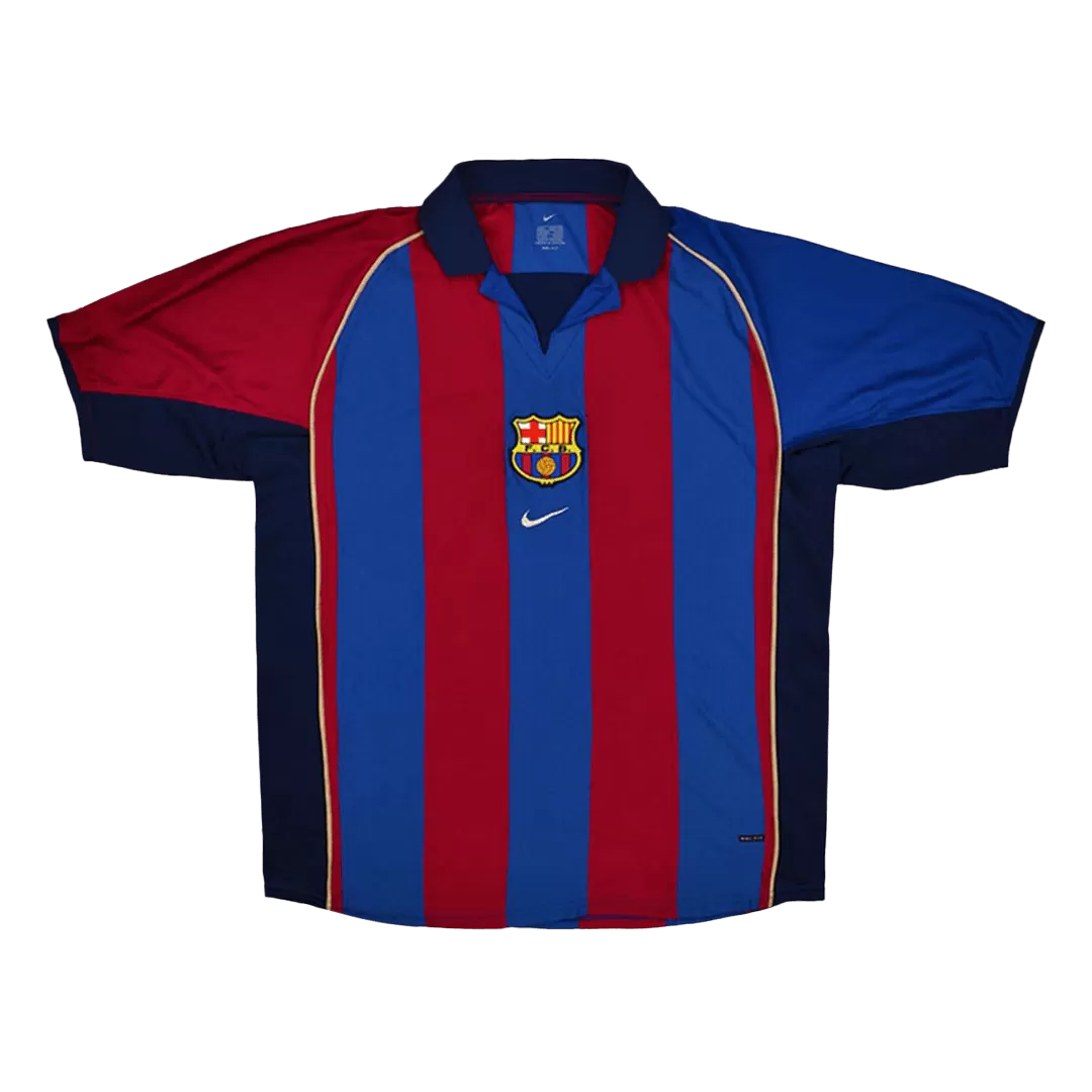 Barcelona Retro Jersey Home Soccer Shirt 2001/02