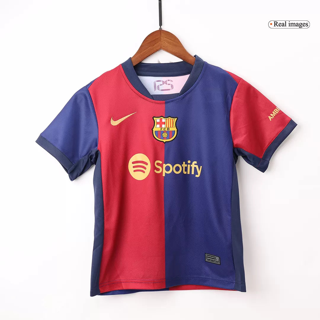 Kids Barcelona Custom Home Soccer Kits 2024/25
