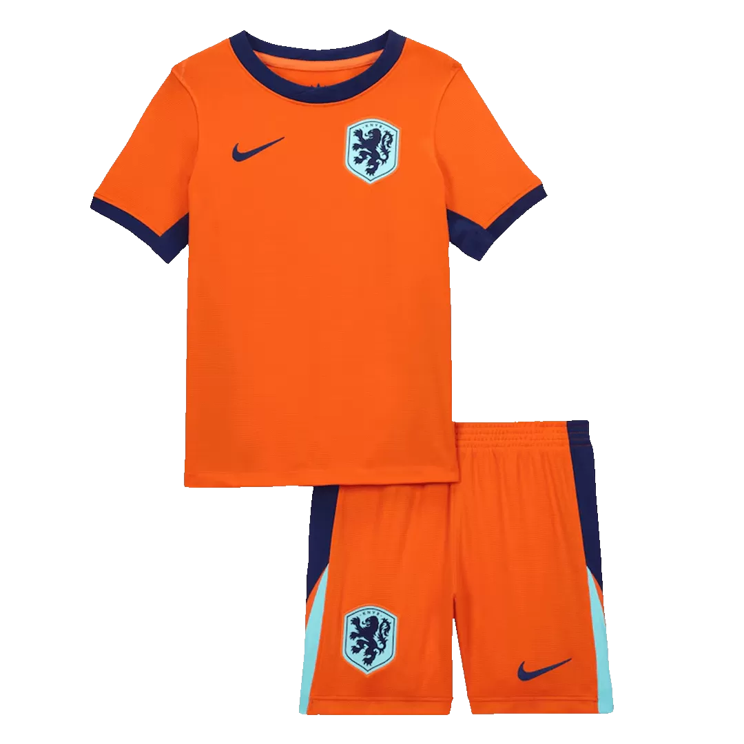 Kids Netherlands Custom Home Soccer Kits 2024