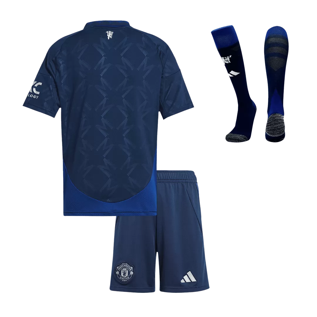 Kids Manchester United Custom Away Full Soccer Kits
2024/25