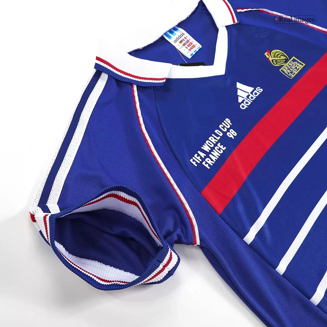 France World Cup Jersey Custom Home Soccer Retro Jersey 1998