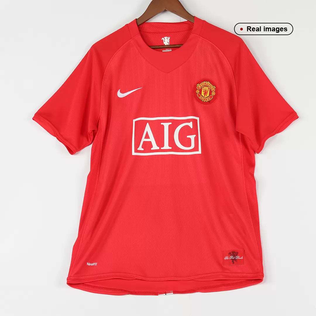 Manchester United Retro Jersey Home Soccer Shirt 2007/08