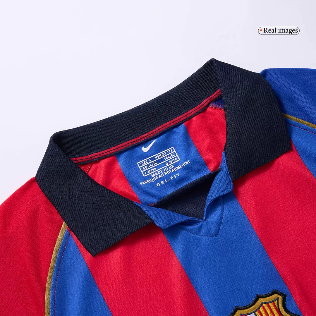 Barcelona Retro Jersey Home Soccer Shirt 2001/02