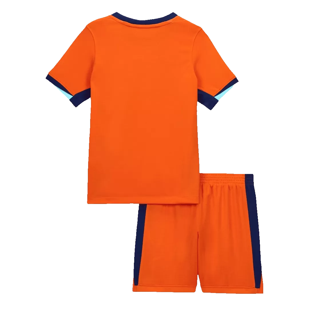 Kids Netherlands Custom Home Soccer Kits 2024