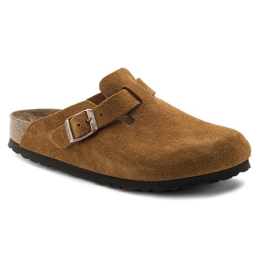 Boston Soft FootbedSuede Leather - MinkThe Birkenstock Footbed