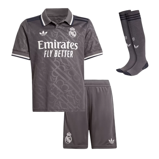Kids Real Madrid Custom Third Away Full Soccer Kits
2024/25