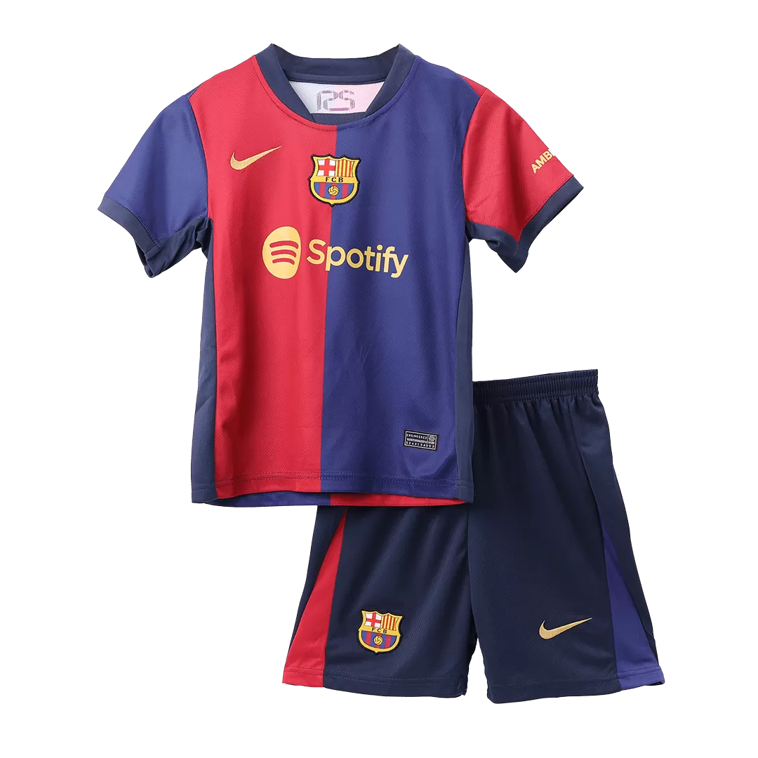 Kids Barcelona Custom Home Soccer Kits 2024/25