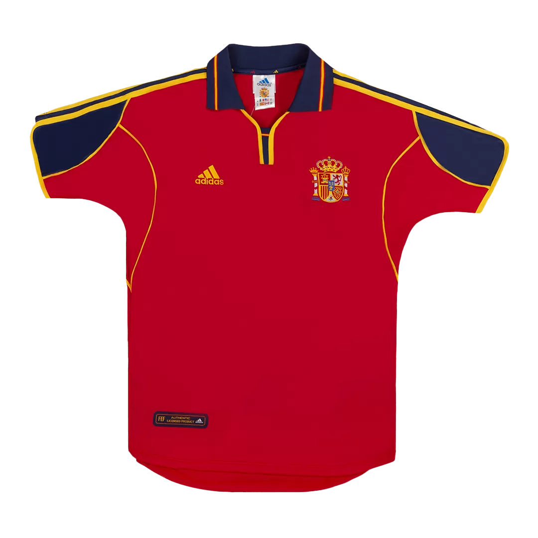Spain Retro Jersey Home Soccer Shirt 2000