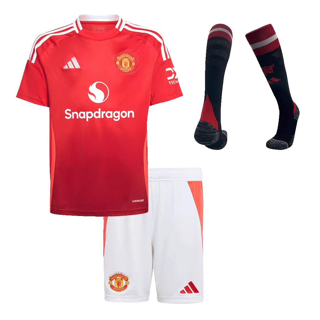 Kids Manchester United Custom Home Full Soccer Kits
2024/25