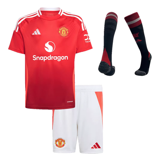 Kids Manchester United Custom Home Full Soccer Kits
2024/25