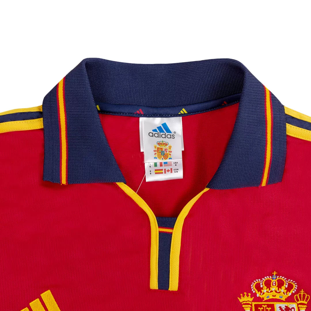 Spain Retro Jersey Home Soccer Shirt 2000
