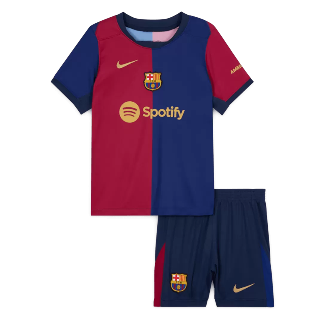 Kids Barcelona Custom Home Soccer Kits 2024/25