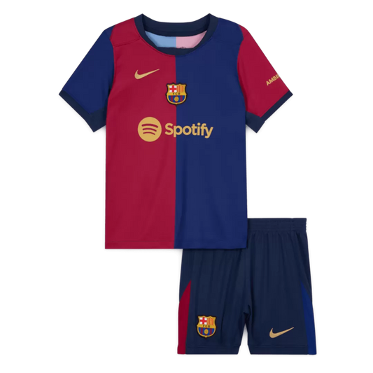 Kids Barcelona Custom Home Soccer Kits 2024/25