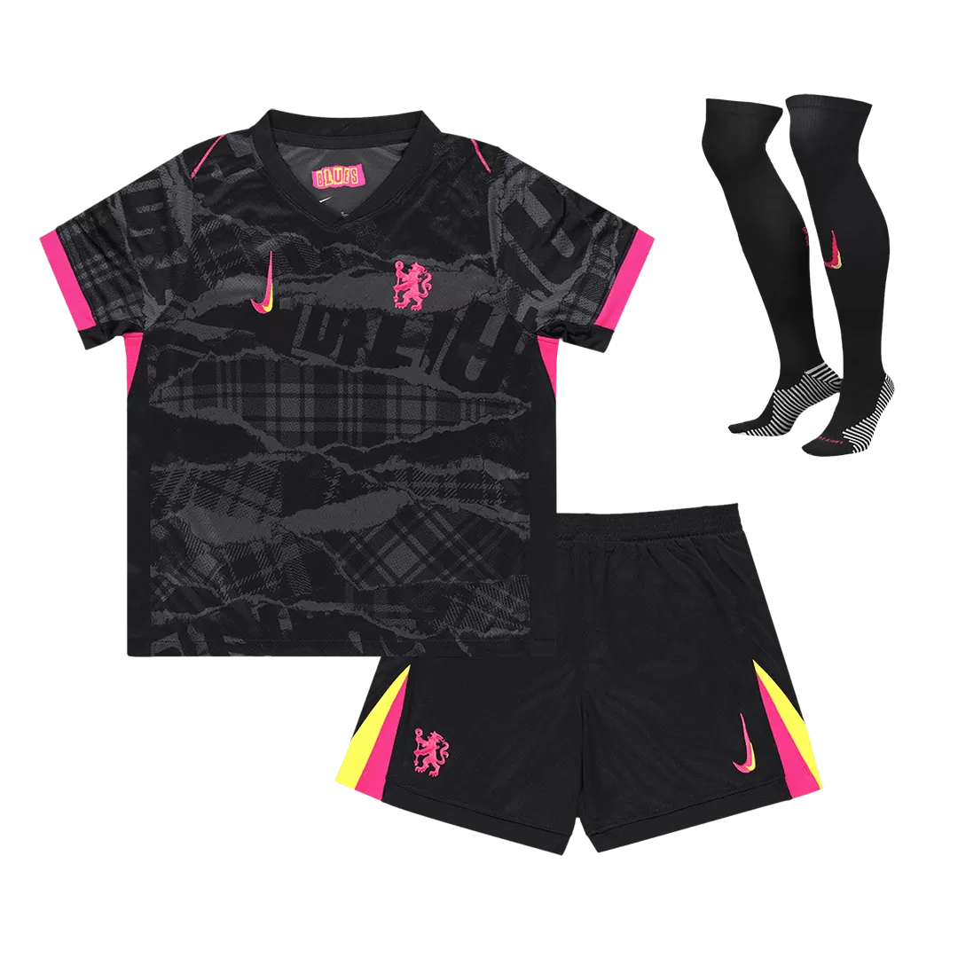 Kids Chelsea Custom Third Away Full Soccer Kits
2024/25