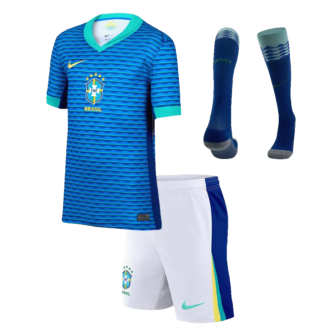 Kids Brazil Custom Away Full Soccer Kits
2024