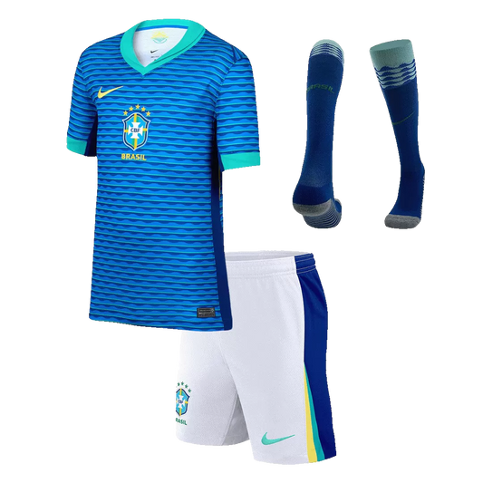 Kids Brazil Custom Away Full Soccer Kits
2024