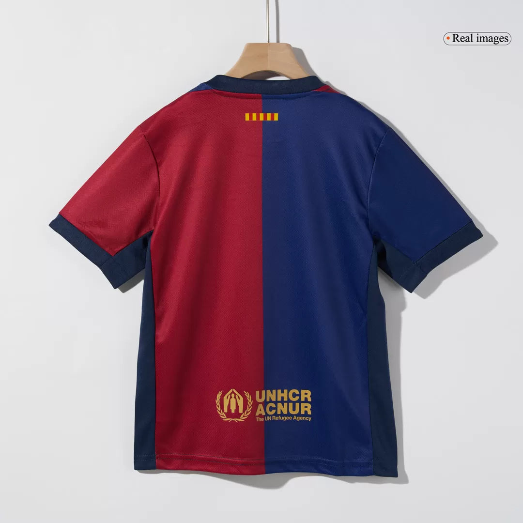 Kids Barcelona Custom Home Soccer Kits 2024/25 COLDPLAY