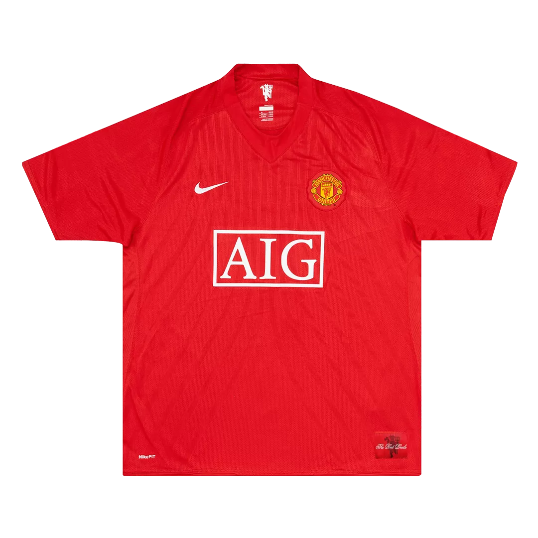 Manchester United Retro Jersey Home Soccer Shirt 2007/08