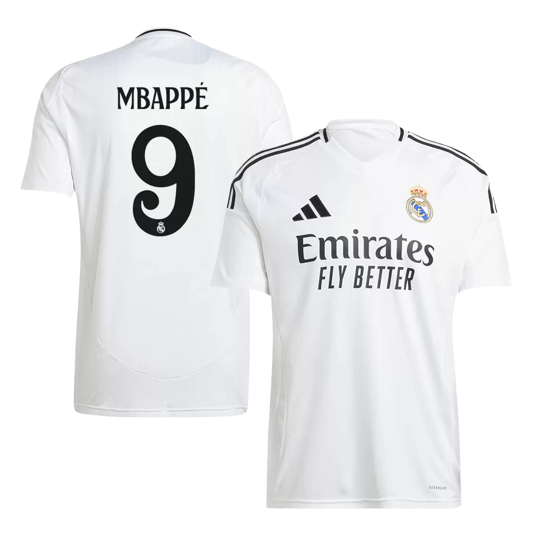 MBAPPÉ #9 Real Madrid Soccer Jersey Home Custom Shirt 2024/25