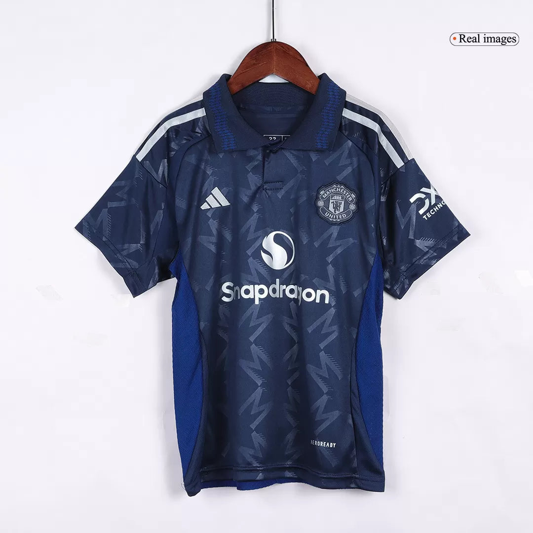Kids Manchester United Custom Away Soccer Kits 2024/25