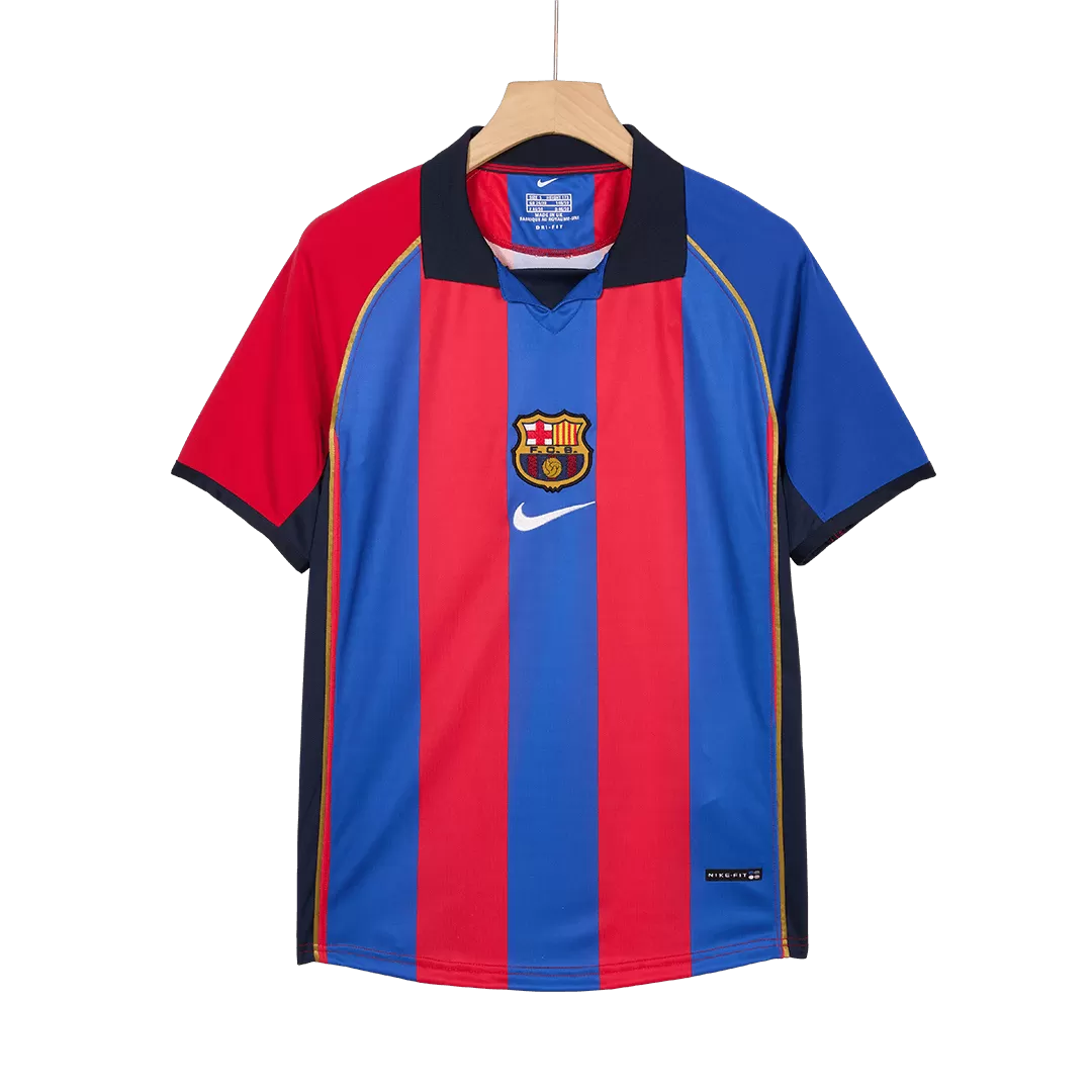 Barcelona Retro Jersey Home Soccer Shirt 2001/02