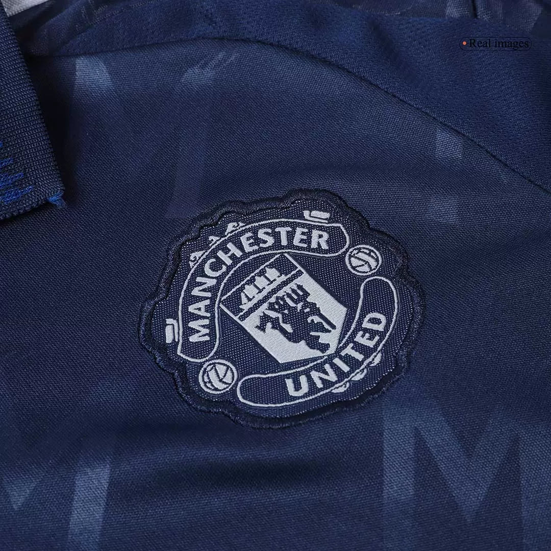 Kids Manchester United Custom Away Soccer Kits 2024/25