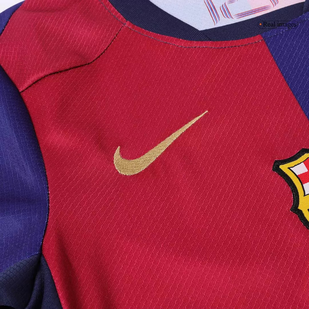 Kids Barcelona Custom Home Soccer Kits 2024/25 - Spotify Logo Without Text