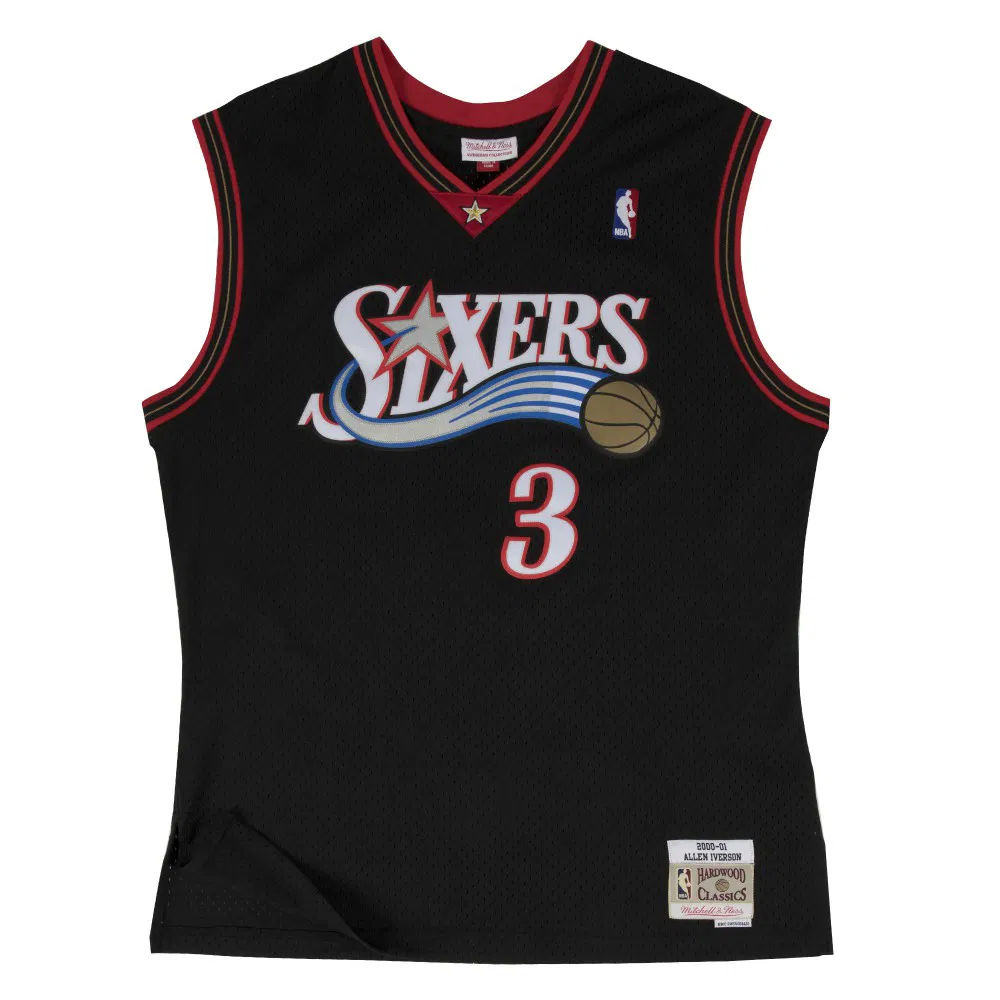 Allen Iverson Philadelphia 76ers 2000-01 Swingman Mitchell&Ness black NBA jersey