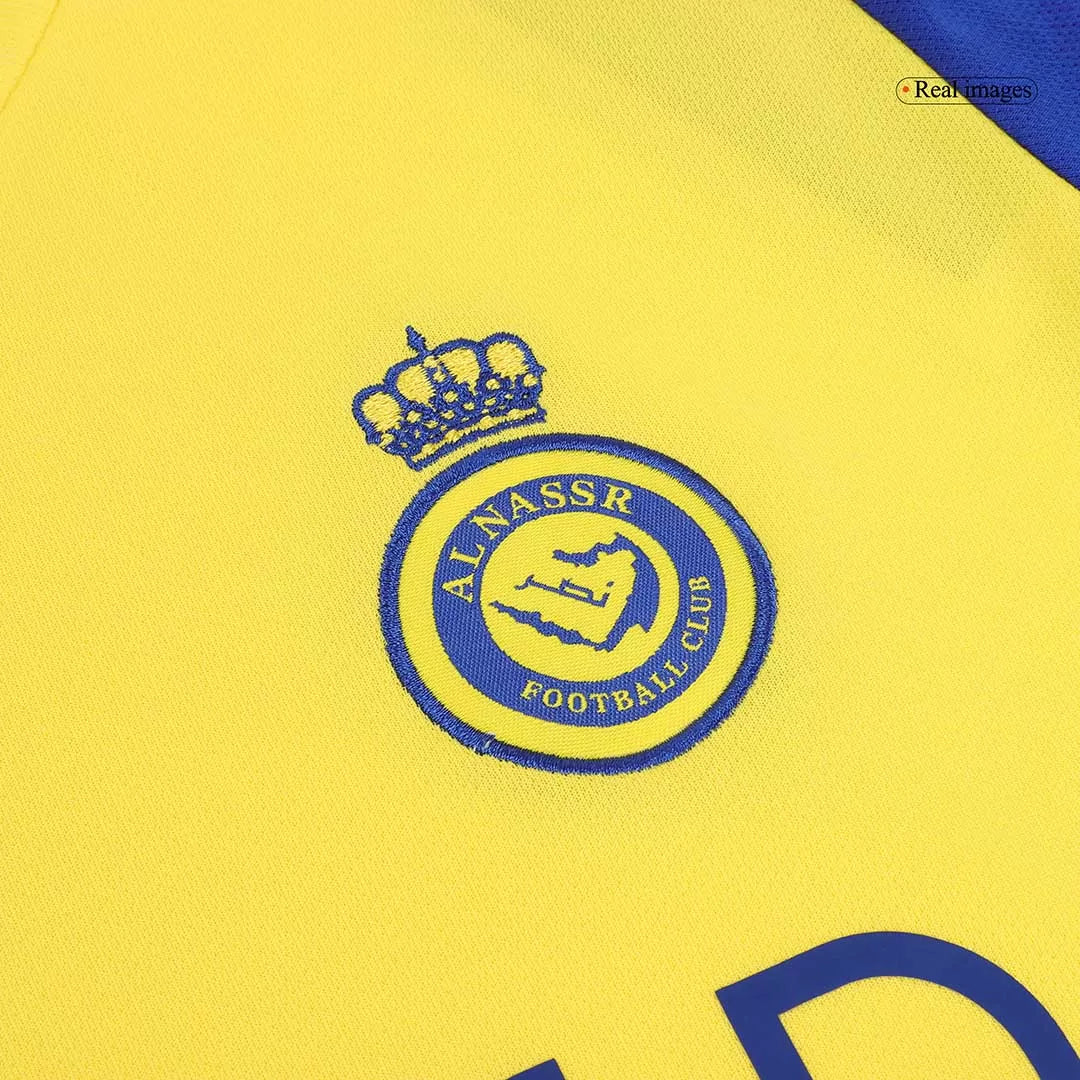 Kids Al Nassr Custom Home Soccer Kits 2024/25