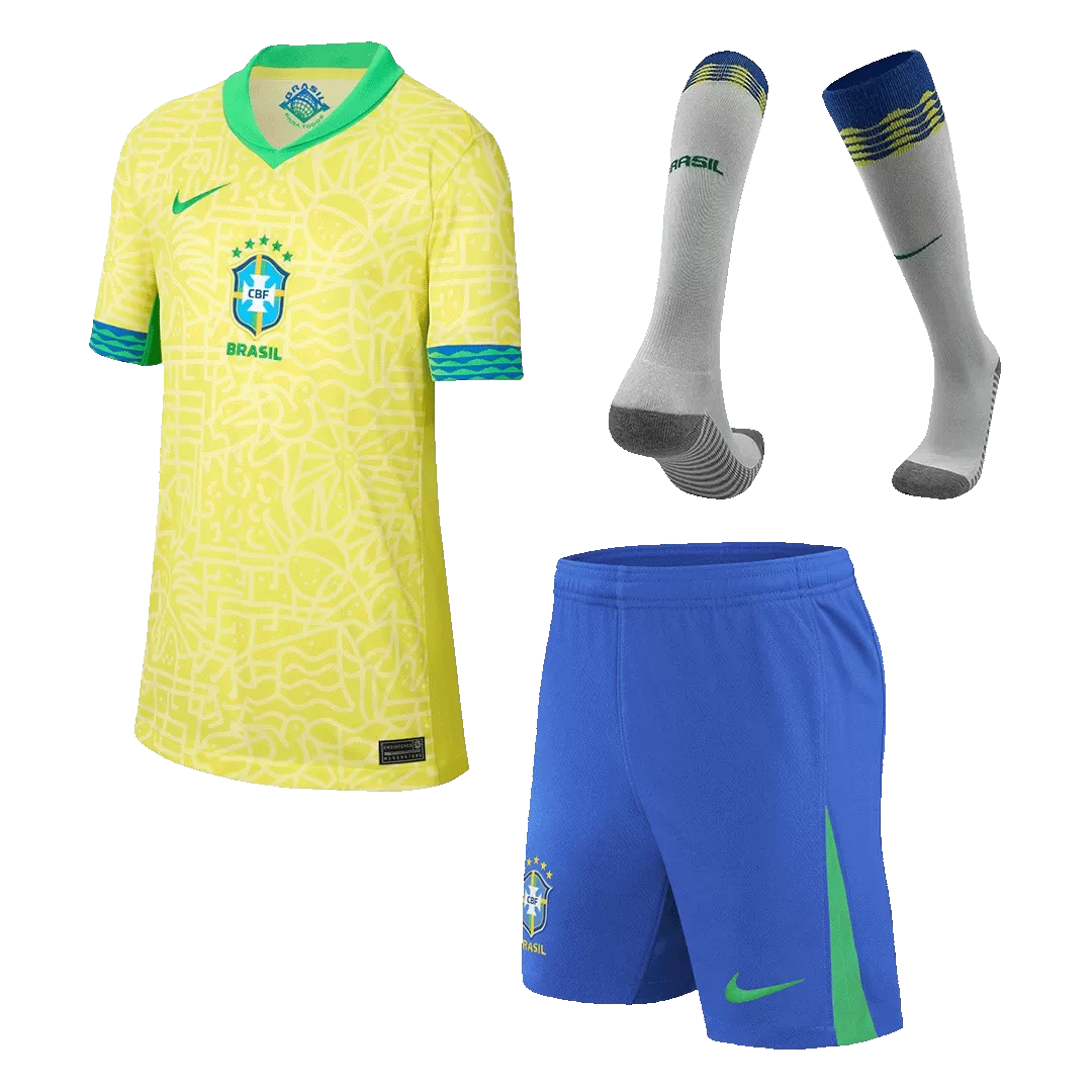 Kids Brazil Custom Home Full Soccer Kits
2024