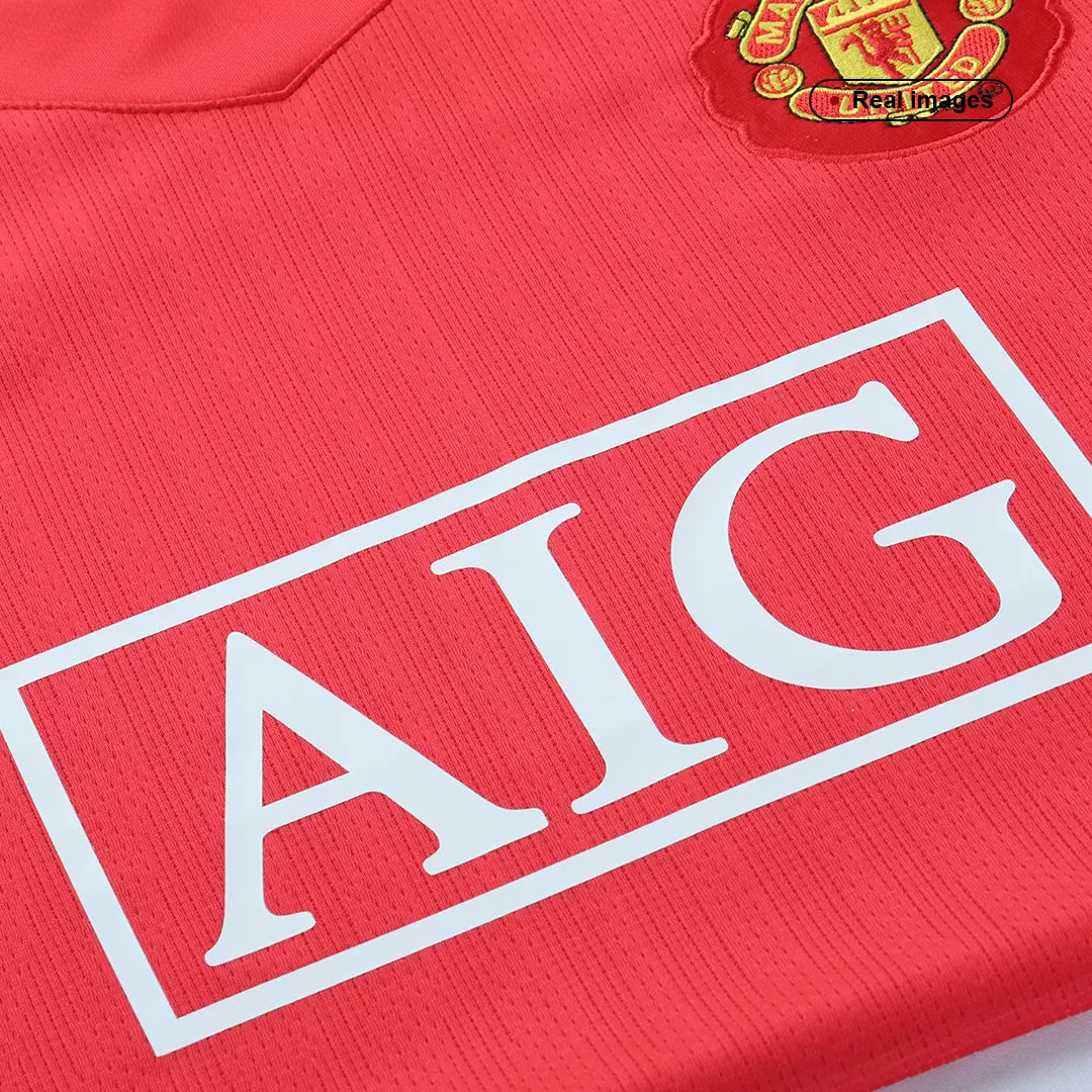 Manchester United Retro Jersey Home Soccer Shirt 2007/08