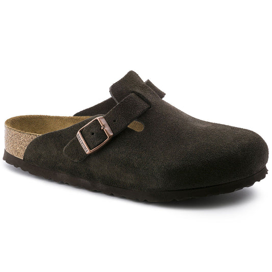 Boston Soft FootbedSuede Leather - Mocha The Birkenstock Footbed