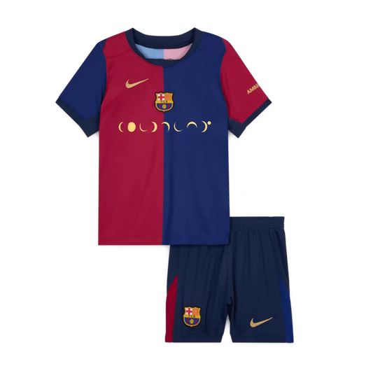 Kids Barcelona Custom Home Soccer Kits 2024/25 COLDPLAY