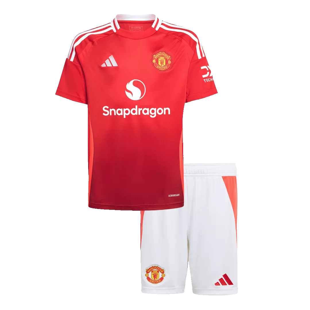 Kids Manchester United Custom Home Soccer Kits 2024/25