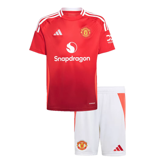 Kids Manchester United Custom Home Soccer Kits 2024/25