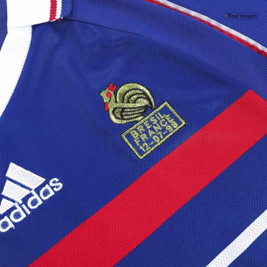 France World Cup Jersey Custom Home Soccer Retro Jersey 1998