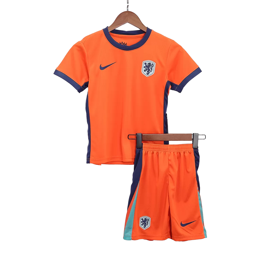 Kids Netherlands Custom Home Soccer Kits 2024