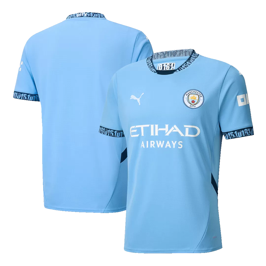 Manchester City Soccer Jersey Home Custom Shirt 2024/25