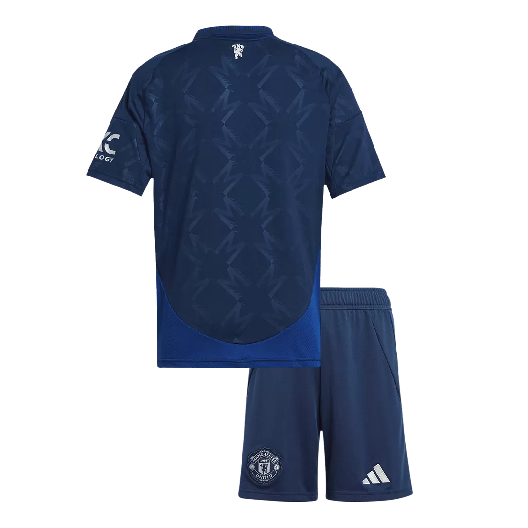 Kids Manchester United Custom Away Soccer Kits 2024/25