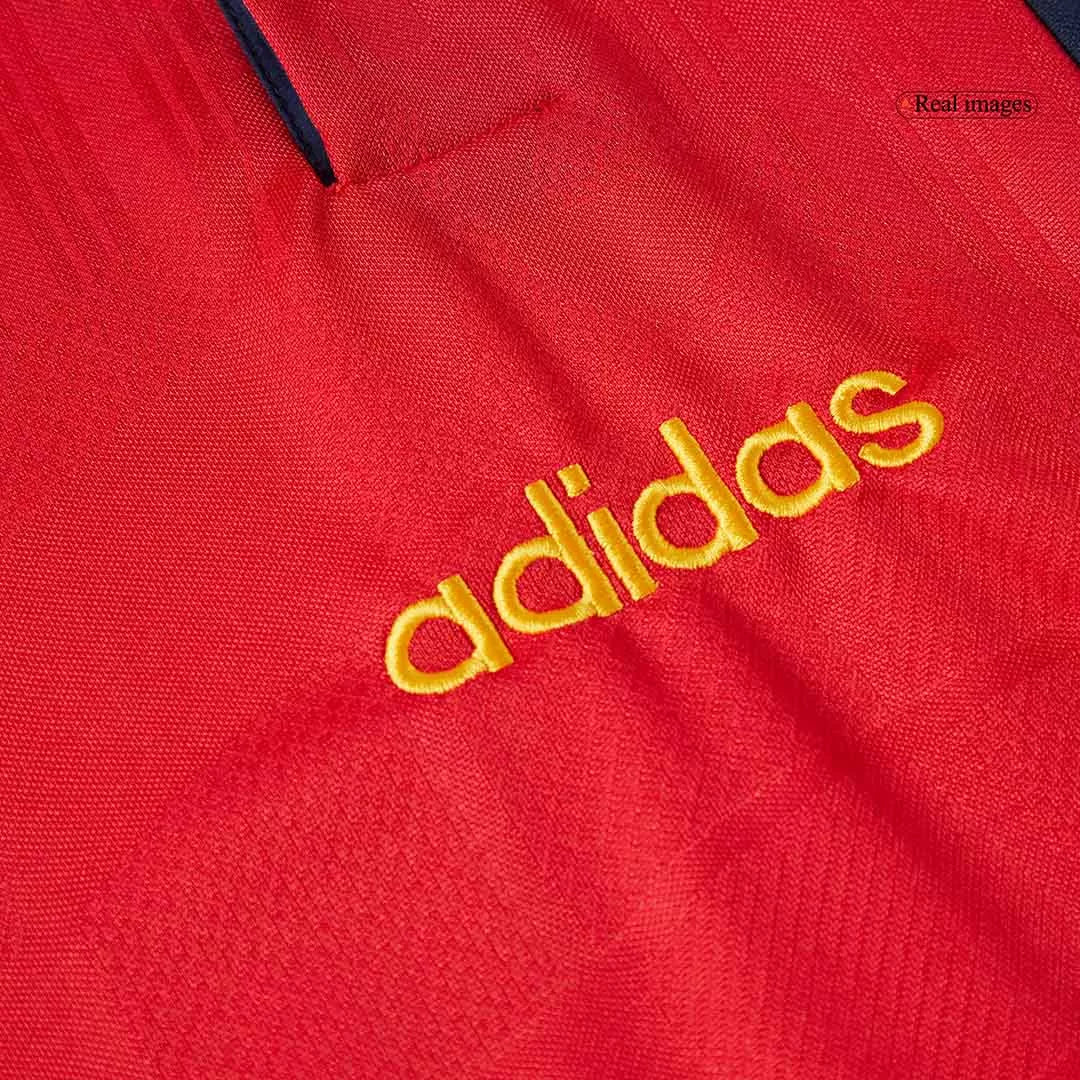 Spain Retro Jersey Home Soccer Shirt 1996