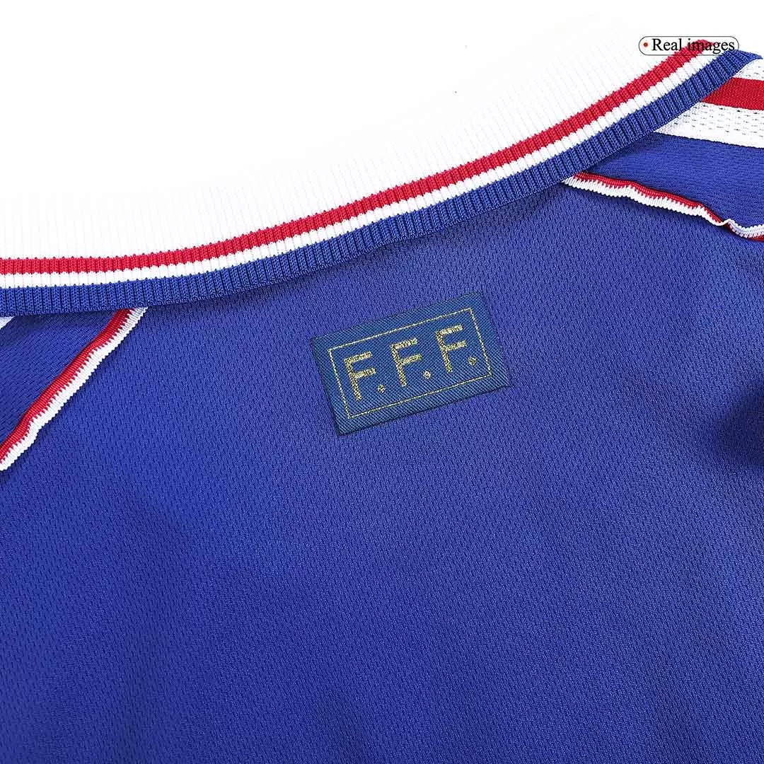 France World Cup Jersey Custom Home Soccer Retro Jersey 1998