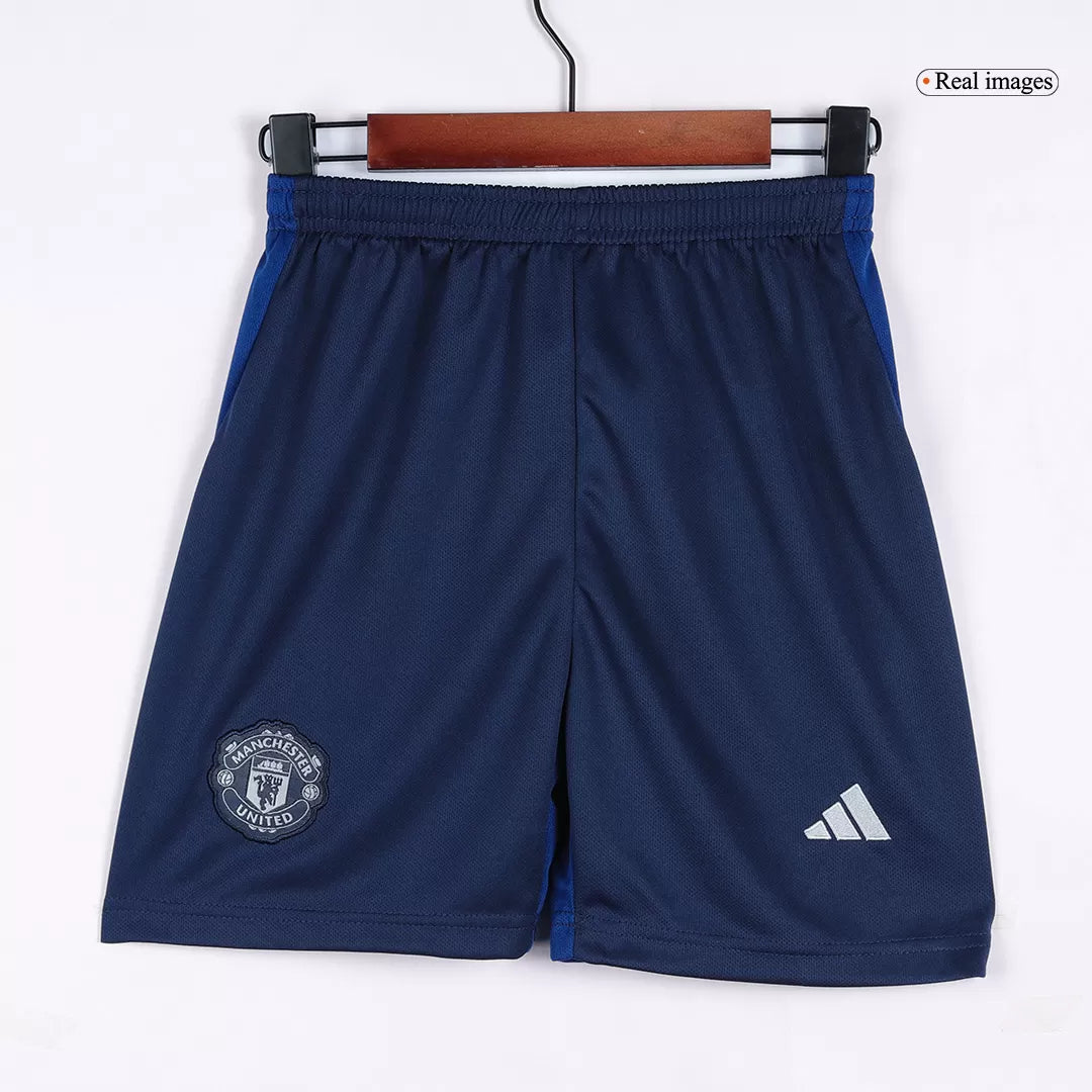 Kids Manchester United Custom Away Soccer Kits 2024/25