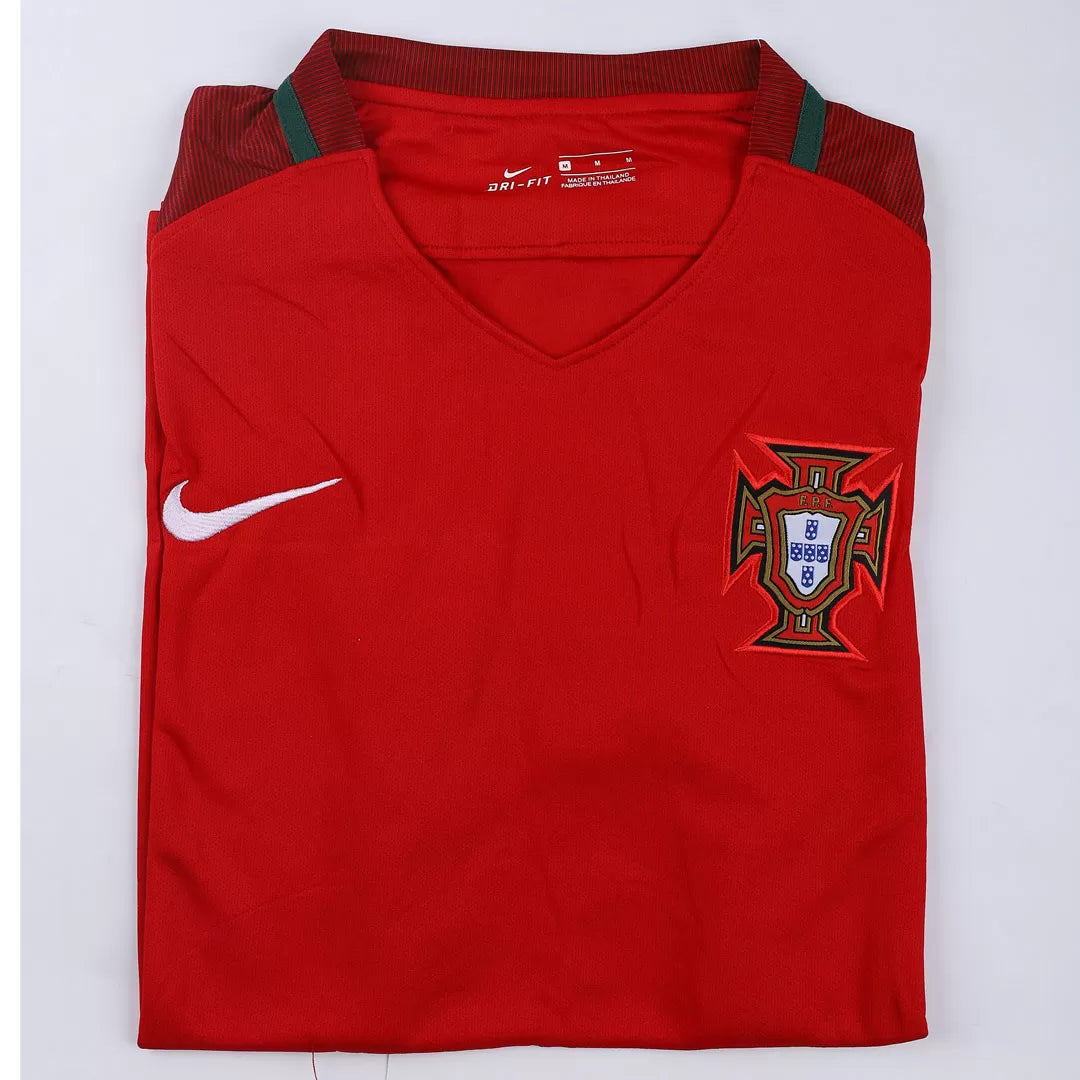 Portugal Retro Jersey Home Soccer Shirt 2016