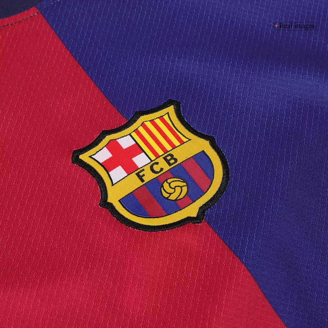 Kids Barcelona Custom Home Soccer Kits 2024/25 - Spotify Logo Without Text