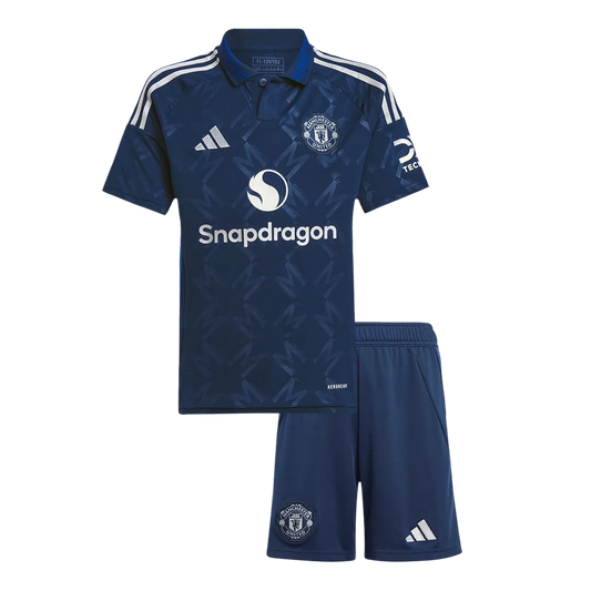 Kids Manchester United Custom Away Soccer Kits 2024/25