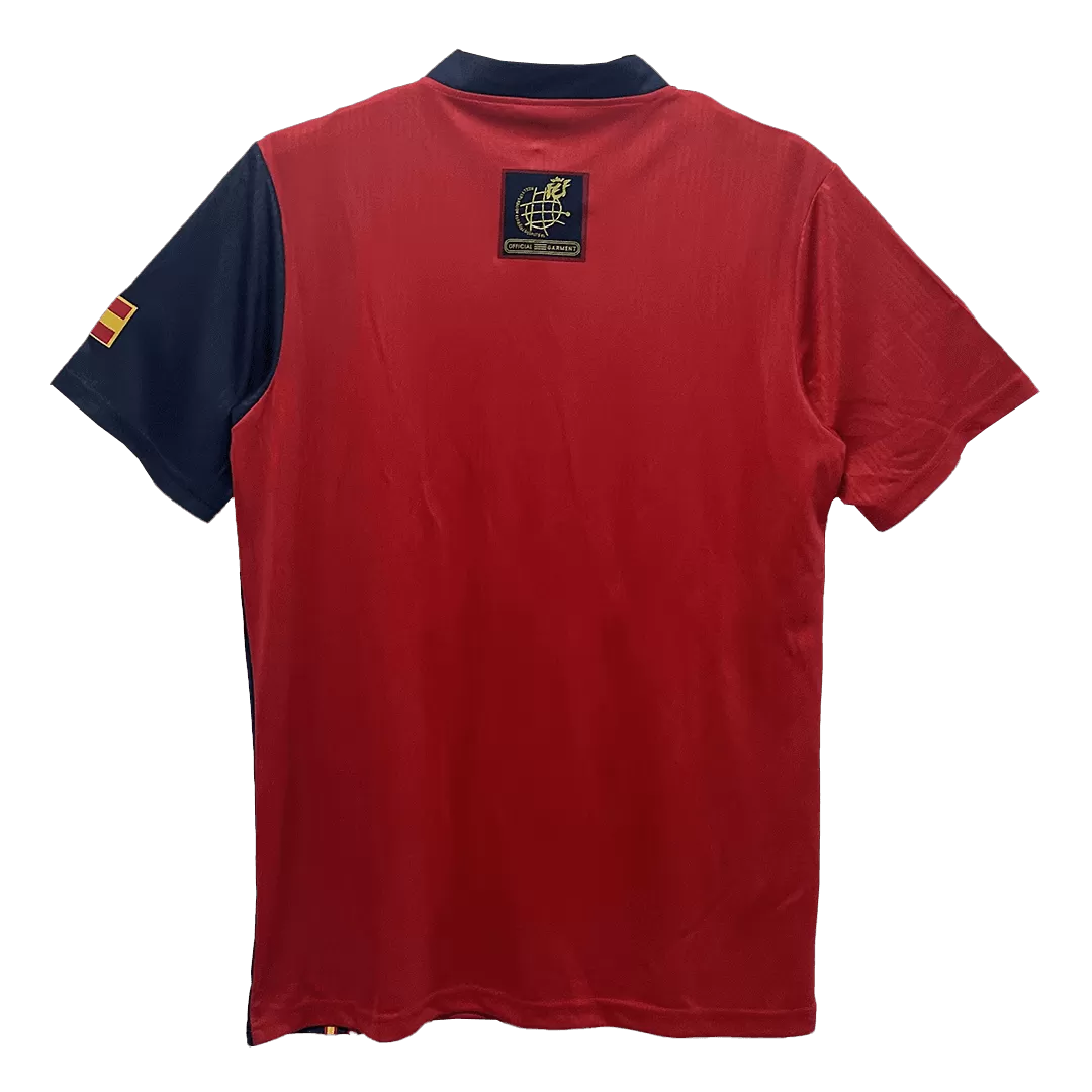 Spain Retro Jersey Home Soccer Shirt 1996