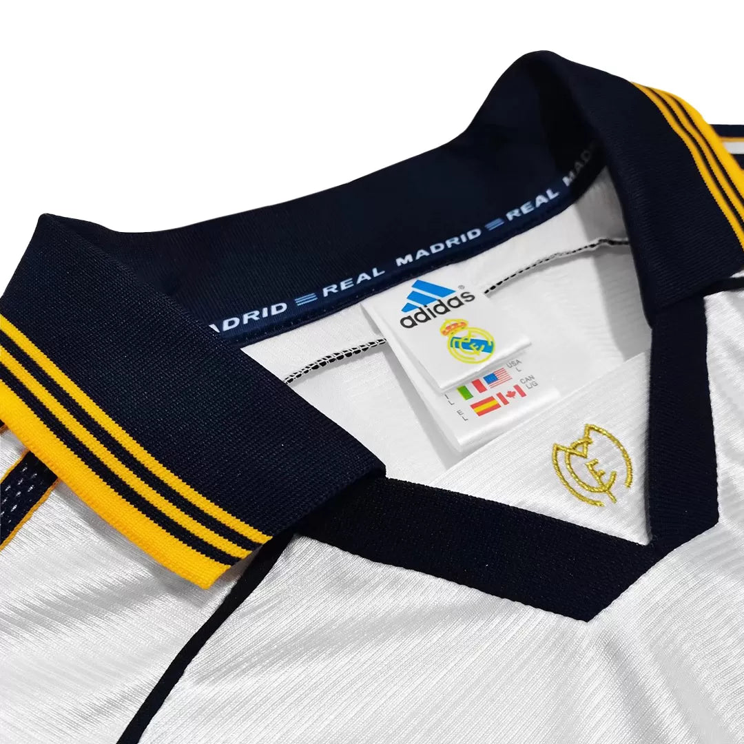 Real Madrid Retro Jersey Home Soccer Shirt 1998/00