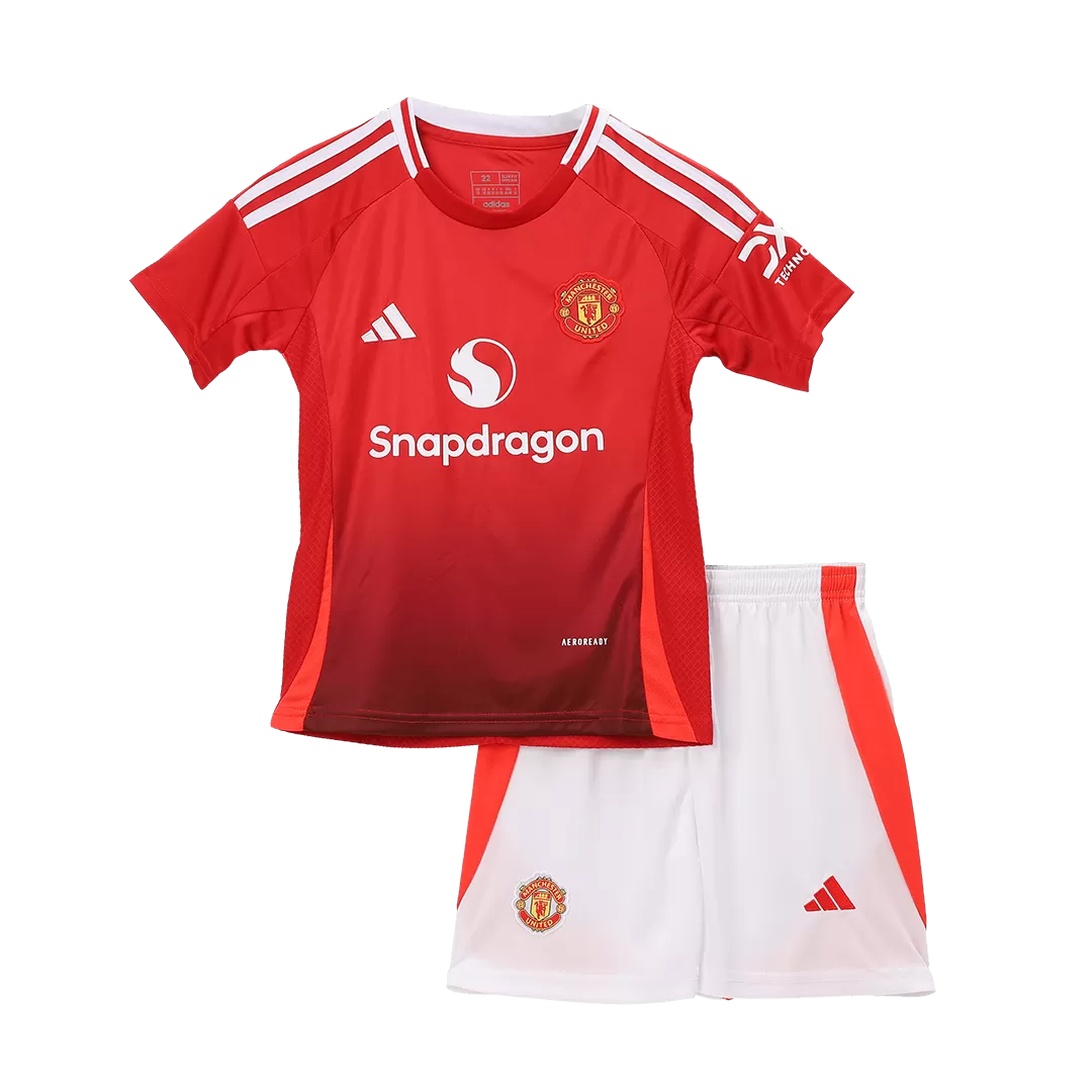Kids Manchester United Custom Home Soccer Kits 2024/25